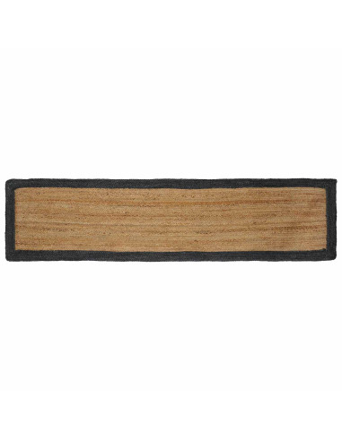 Tappeti per area Naturale e Grigio Scuro 60 x 200 cm Juta