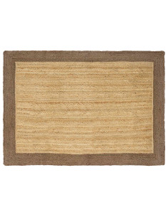 Tappeti per area Naturale e Grigio 120 x 170 cm Juta