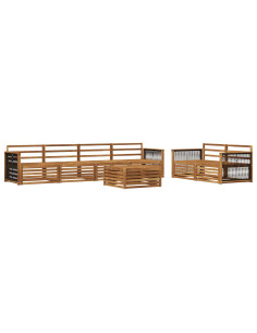 Set di divani da esterno 7 pcs Naturale