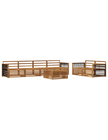 Set di divani da esterno 7 pcs Naturale