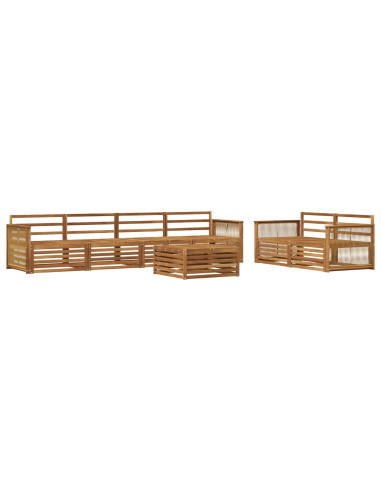 Set di divani da esterno 7 pcs Naturale