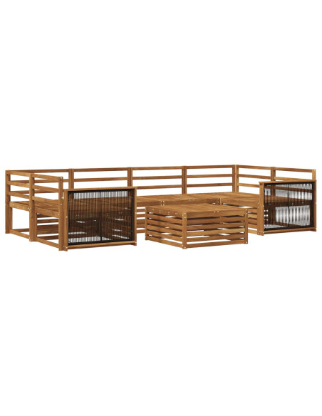 Set di divani da esterno 7 pcs Naturale