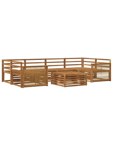 Set di divani da esterno 7 pcs Naturale