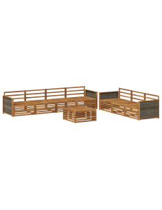 Set di divani da esterno 8 pcs Naturale