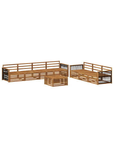 Set di divani da esterno 8 pcs Naturale