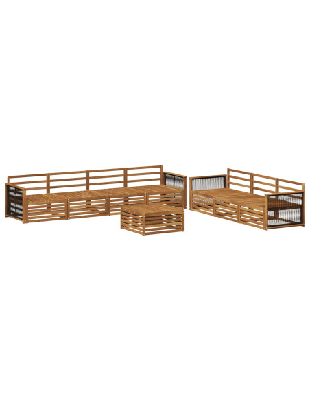 Set di divani da esterno 8 pcs Naturale