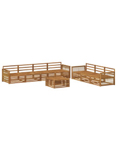 Set di divani da esterno 8 pcs Naturale