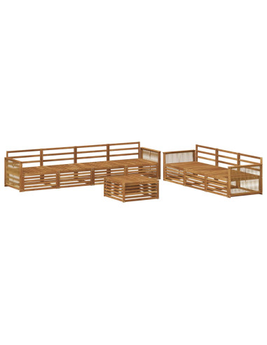 Set di divani da esterno 8 pcs Naturale