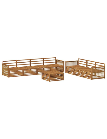 Set di divani da esterno 8 pcs Naturale