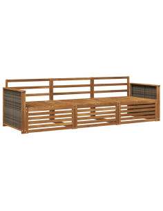 Set di divani da esterno 3 pcs Naturale