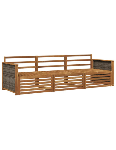 Set di divani da esterno 3 pcs Naturale