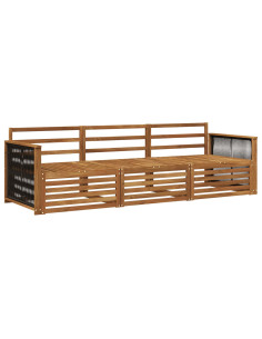 Set di divani da esterno 3 pcs Naturale