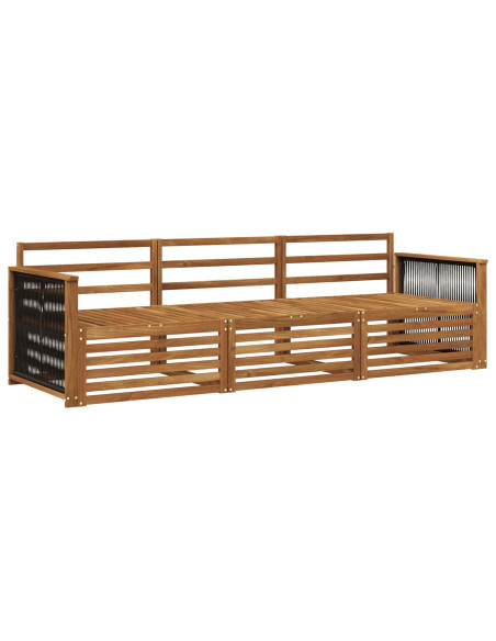 Set di divani da esterno 3 pcs Naturale