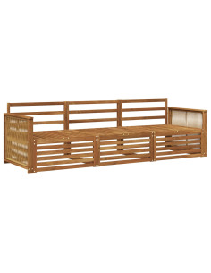 Set di divani da esterno 3 pcs Naturale