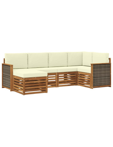 Set divano sezionale con cuscino 5 pcs