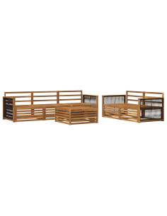 Set di divani da esterno 6 pcs Naturale