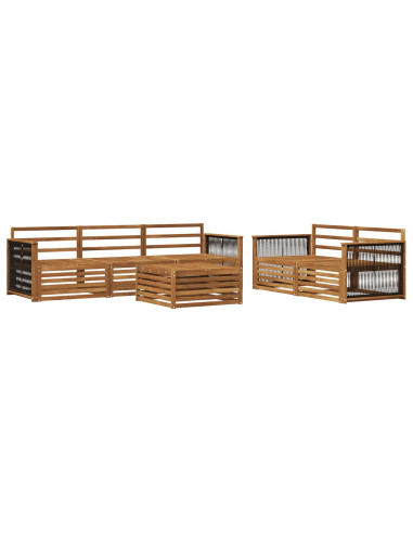 Set di divani da esterno 6 pcs Naturale