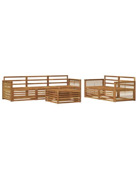 Set di divani da esterno 6 pcs Naturale