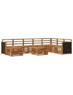 Set di divani da esterno 7 pcs Naturale