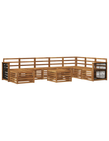 Set di divani da esterno 7 pcs Naturale