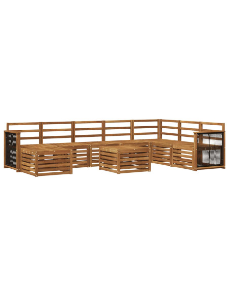 Set di divani da esterno 7 pcs Naturale