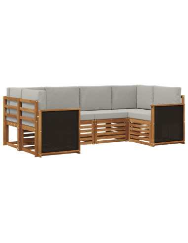 Set divano sezionale con cuscino 5 pcs