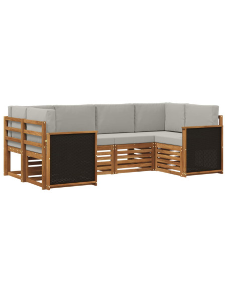 Set divano sezionale con cuscino 5 pcs