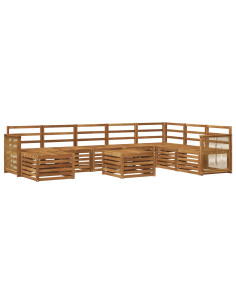 Set di divani da esterno 7 pcs Naturale