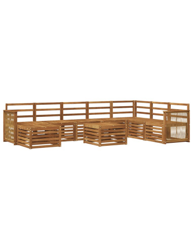 Set di divani da esterno 7 pcs Naturale