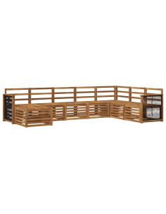 Set di divani da esterno 6 pcs Naturale