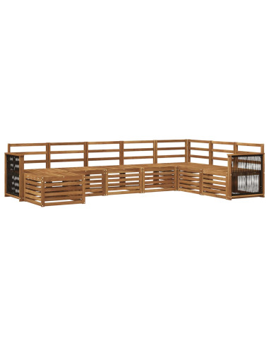 Set di divani da esterno 6 pcs Naturale