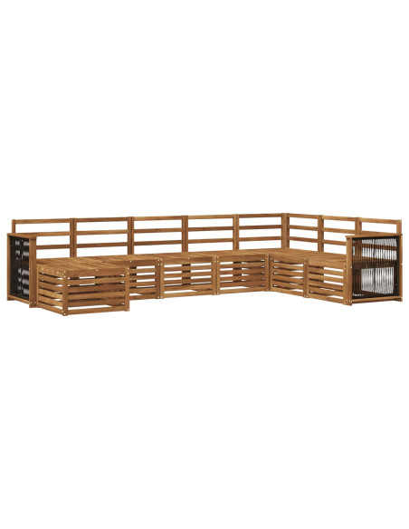 Set di divani da esterno 6 pcs Naturale