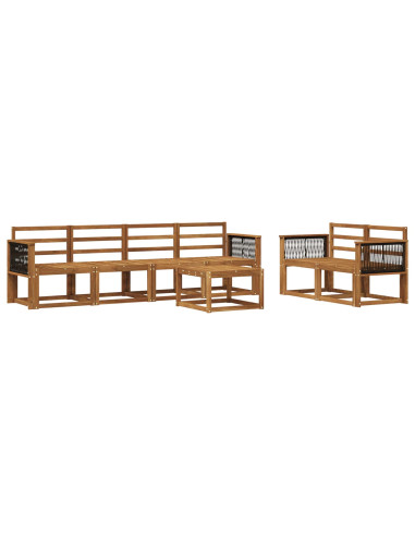 Set di divani da esterno 6 pcs Naturale