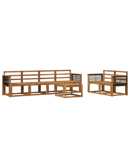 Set di divani da esterno 6 pcs Naturale