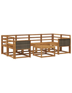 Set di divani da esterno 5 pcs Naturale