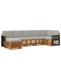 Set divano sezionale con cuscino 6 pcs