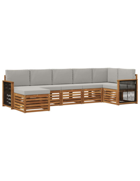 Set divano sezionale con cuscino 6 pcs
