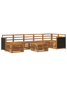Set di divani da esterno 7 pcs Naturale
