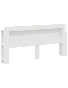 Testata del letto Bianco Lucido Legno ingegnerizzato