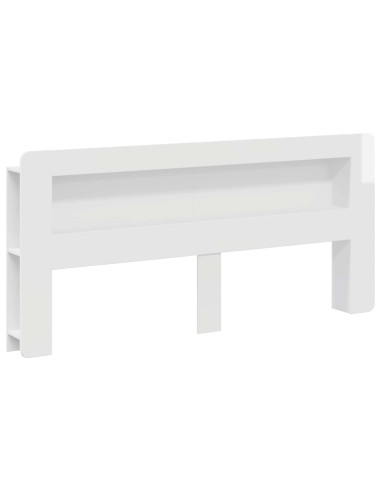 Testata del letto Bianco Lucido Legno ingegnerizzato