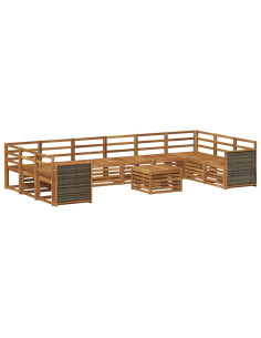 Set di divani da esterno 8 pcs Naturale