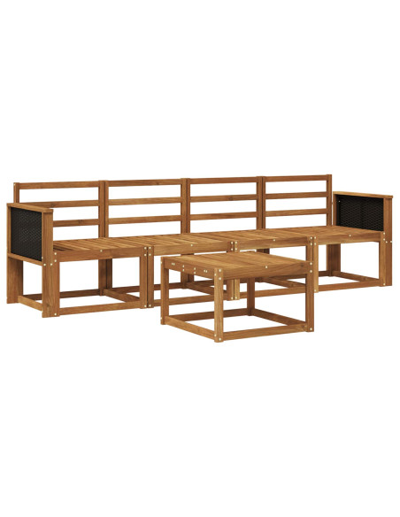 Set di divani da esterno 4 pcs Naturale