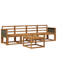 Set di divani da esterno 4 pcs Naturale