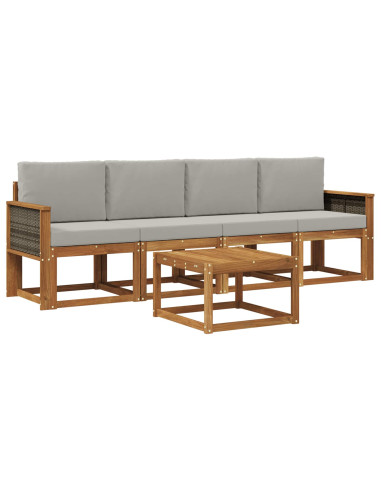 Set di divani da esterno con cuscino 4 pcs