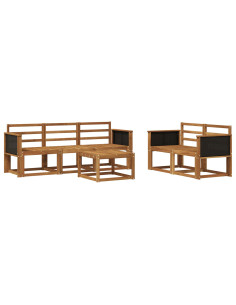 Set di divani da esterno 6 pcs Naturale