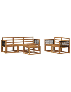 Set di divani da esterno 6 pcs Naturale