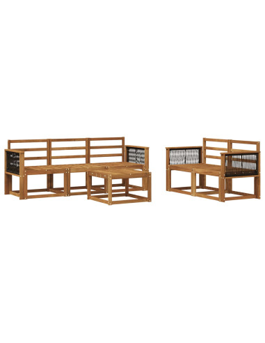 Set di divani da esterno 6 pcs Naturale