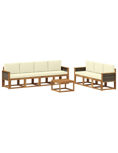 Set di divani da esterno con cuscino 7 pcs