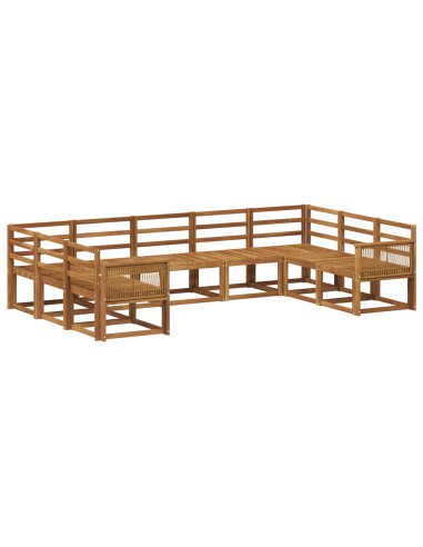 Set di divani da esterno 9 pcs Naturale