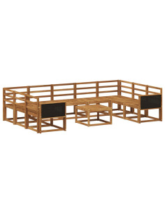 Set di divani da esterno 10 pcs Naturale